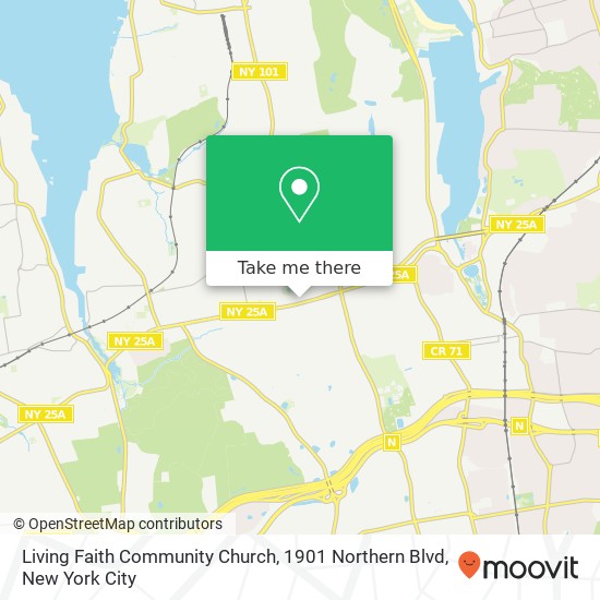 Living Faith Community Church, 1901 Northern Blvd map