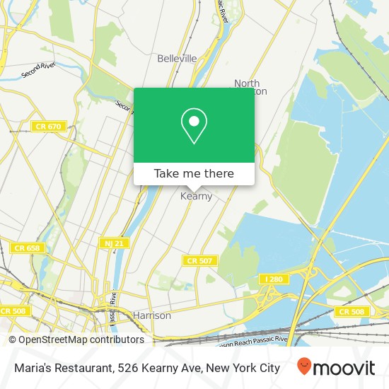 Maria's Restaurant, 526 Kearny Ave map
