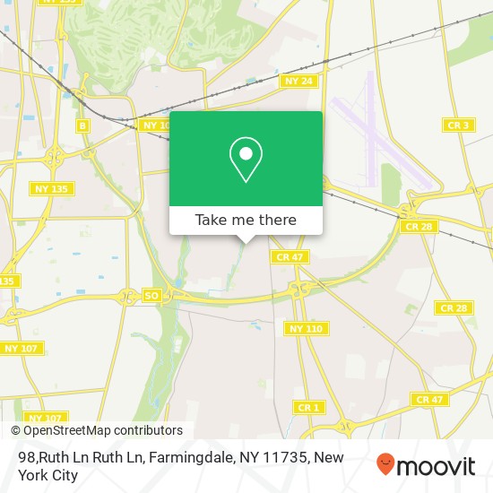 98,Ruth Ln Ruth Ln, Farmingdale, NY 11735 map