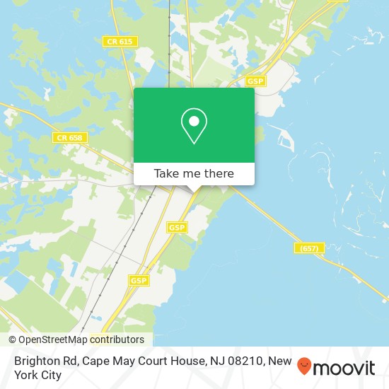 Mapa de Brighton Rd, Cape May Court House, NJ 08210