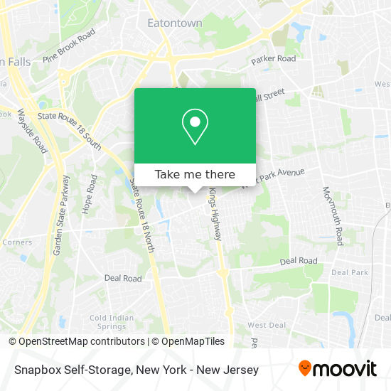 Snapbox Self-Storage map