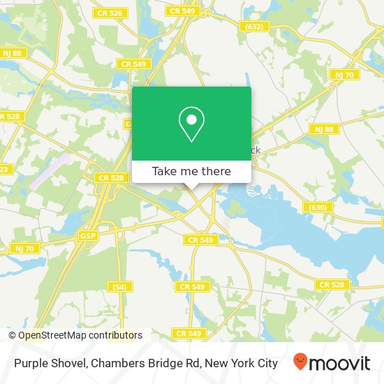 Purple Shovel, Chambers Bridge Rd map