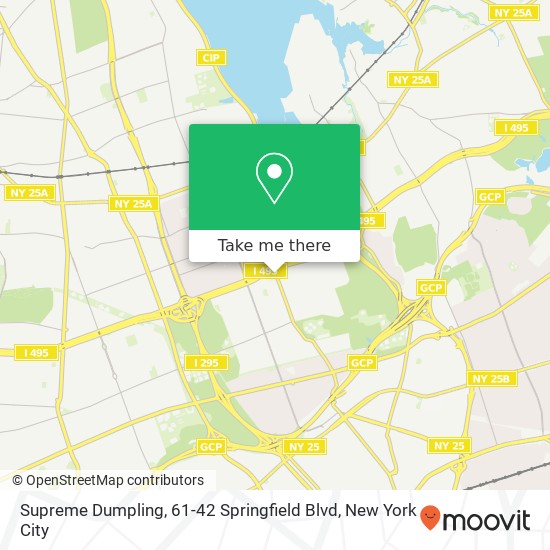 Supreme Dumpling, 61-42 Springfield Blvd map