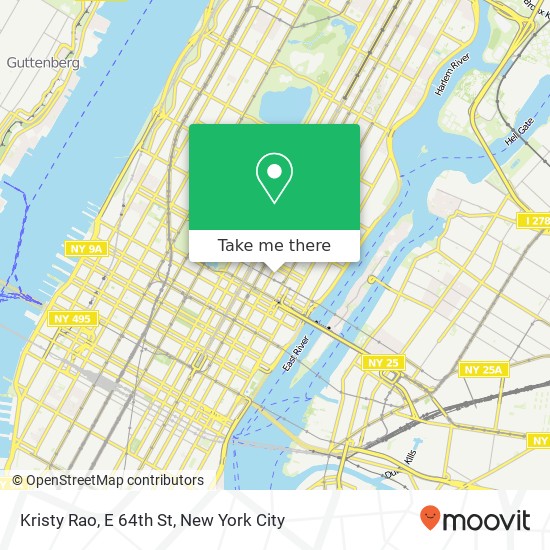 Mapa de Kristy Rao, E 64th St