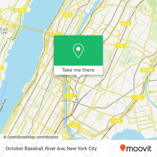 October Baseball, River Ave map