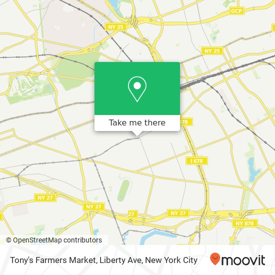 Tony's Farmers Market, Liberty Ave map