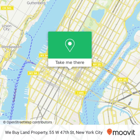 Mapa de We Buy Land Property, 55 W 47th St