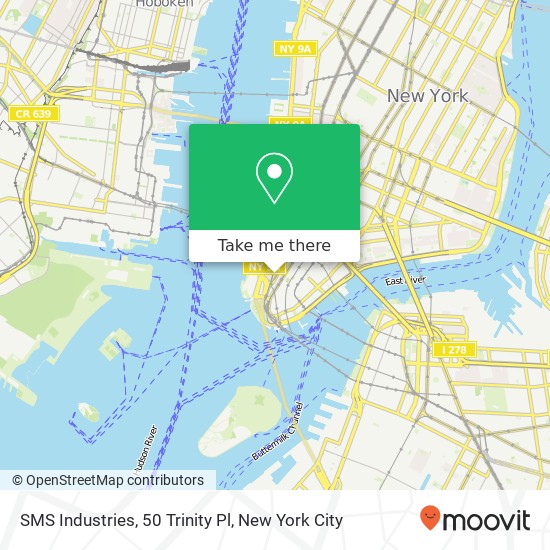 Mapa de SMS Industries, 50 Trinity Pl