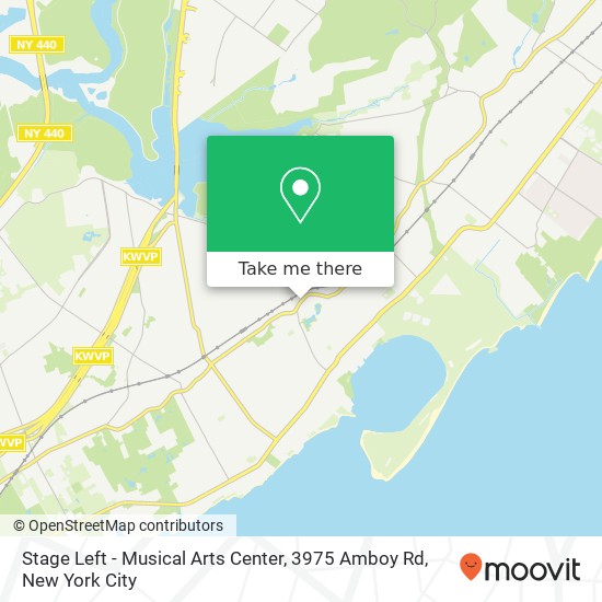 Mapa de Stage Left - Musical Arts Center, 3975 Amboy Rd