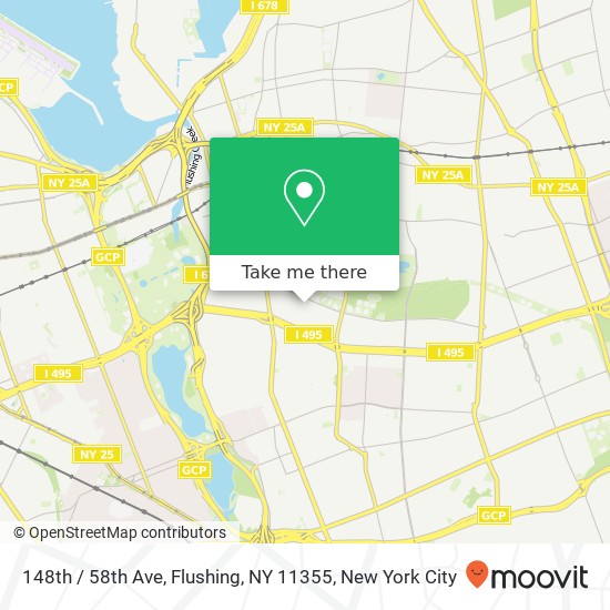 Mapa de 148th / 58th Ave, Flushing, NY 11355