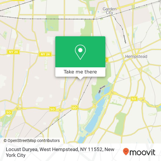 Locust Duryea, West Hempstead, NY 11552 map