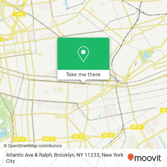 Atlantic Ave & Ralph, Brooklyn, NY 11233 map