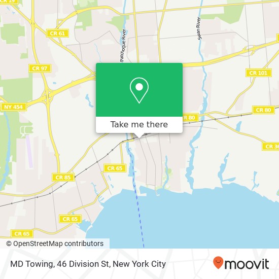MD Towing, 46 Division St map
