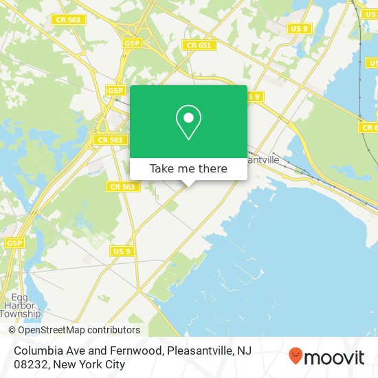 Columbia Ave and Fernwood, Pleasantville, NJ 08232 map