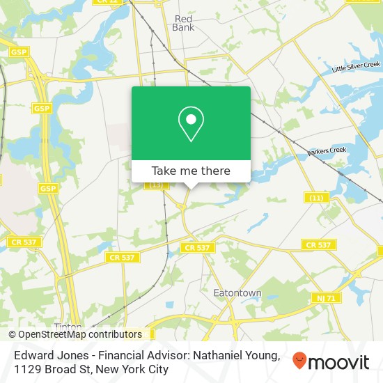 Edward Jones - Financial Advisor: Nathaniel Young, 1129 Broad St map