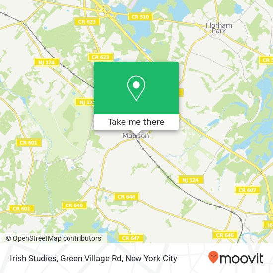 Mapa de Irish Studies, Green Village Rd