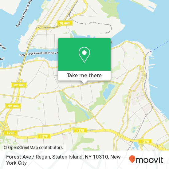 Forest Ave / Regan, Staten Island, NY 10310 map