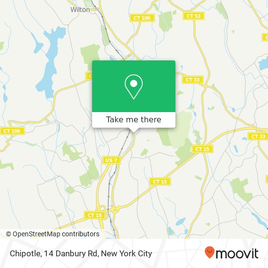 Mapa de Chipotle, 14 Danbury Rd
