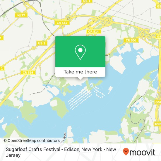 Sugarloaf Crafts Festival - Edison map