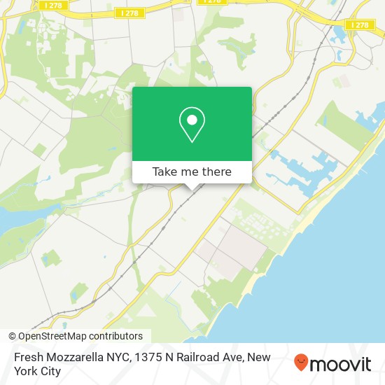 Mapa de Fresh Mozzarella NYC, 1375 N Railroad Ave