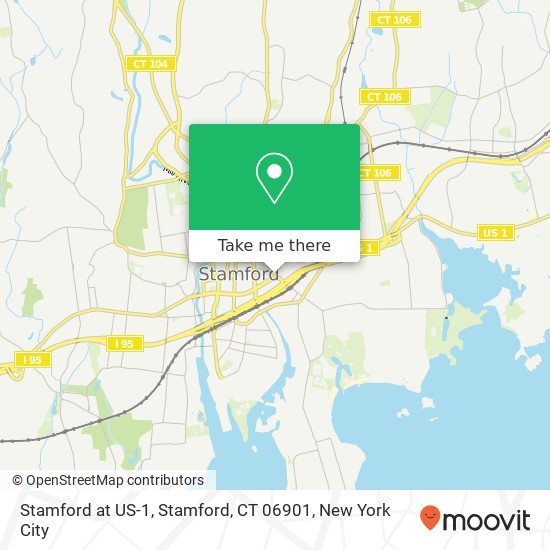 Mapa de Stamford at US-1, Stamford, CT 06901
