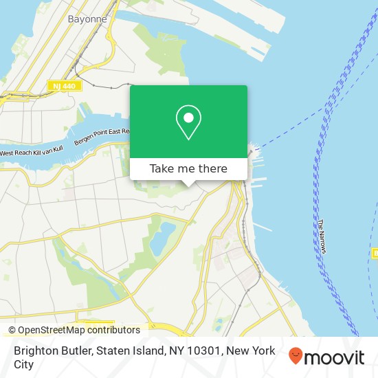Mapa de Brighton Butler, Staten Island, NY 10301