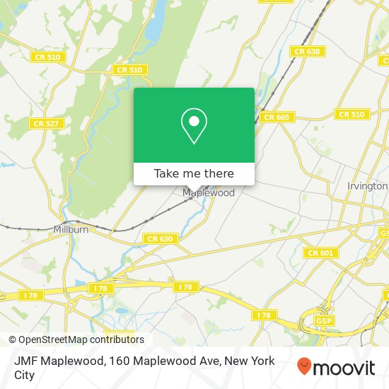 Mapa de JMF Maplewood, 160 Maplewood Ave