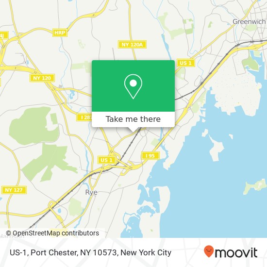 Mapa de US-1, Port Chester, NY 10573