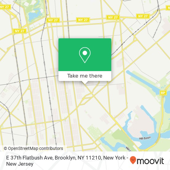 E 37th Flatbush Ave, Brooklyn, NY 11210 map