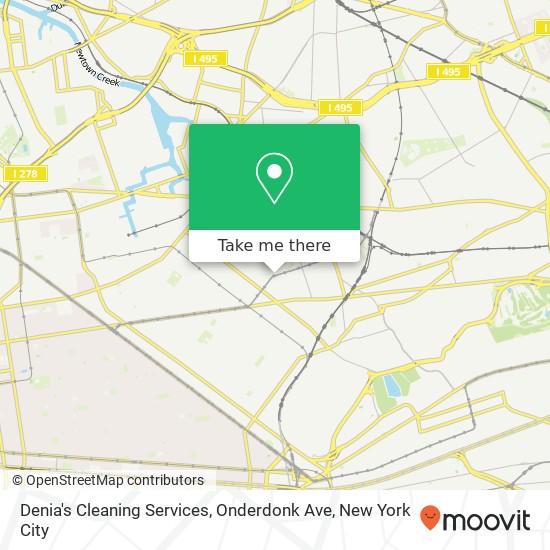 Mapa de Denia's Cleaning Services, Onderdonk Ave