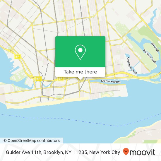 Mapa de Guider Ave 11th, Brooklyn, NY 11235