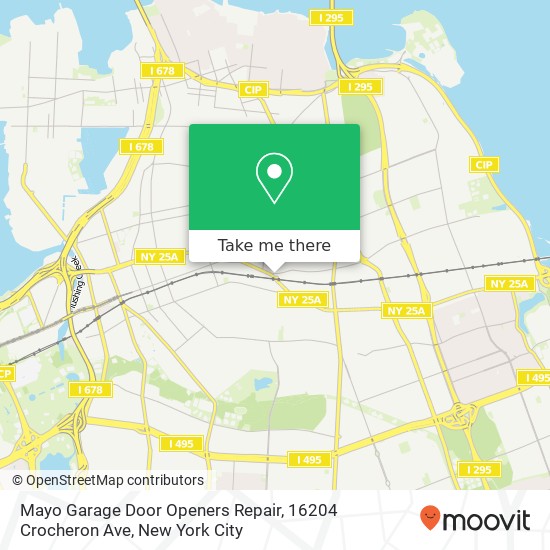 Mapa de Mayo Garage Door Openers Repair, 16204 Crocheron Ave