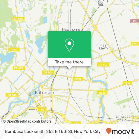 Mapa de Bambusa Locksmith, 262 E 16th St