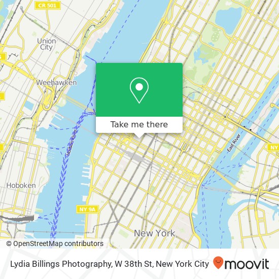 Lydia Billings Photography, W 38th St map