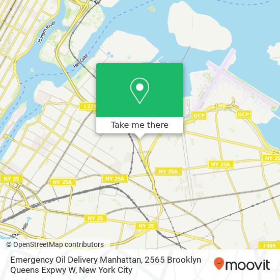 Mapa de Emergency Oil Delivery Manhattan, 2565 Brooklyn Queens Expwy W