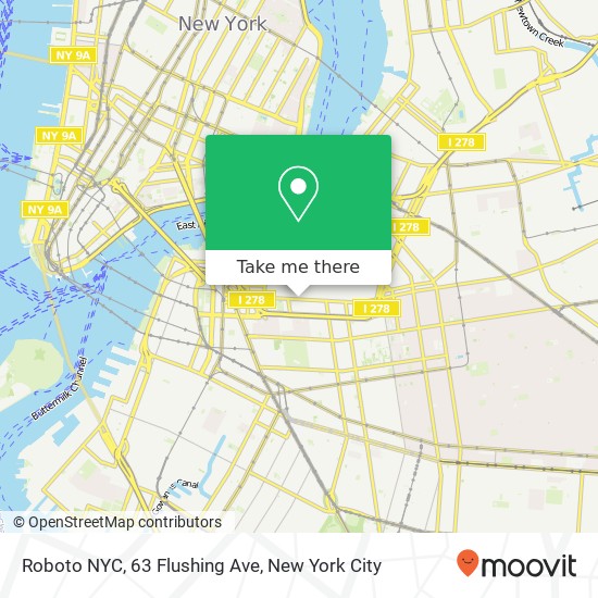 Roboto NYC, 63 Flushing Ave map