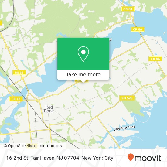 Mapa de 16 2nd St, Fair Haven, NJ 07704