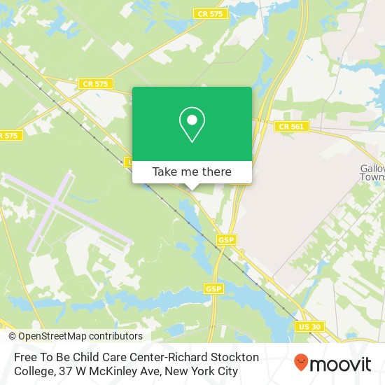 Free To Be Child Care Center-Richard Stockton College, 37 W McKinley Ave map