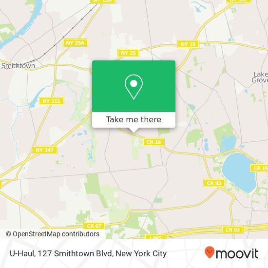 U-Haul, 127 Smithtown Blvd map