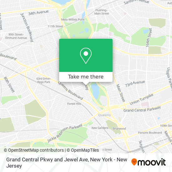 Grand Central Pkwy and Jewel Ave map