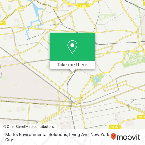 Marks Environmental Solutions, Irving Ave map