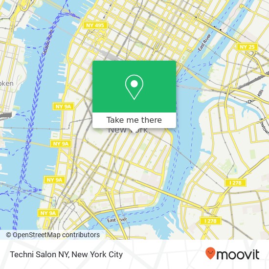 Techni Salon NY map