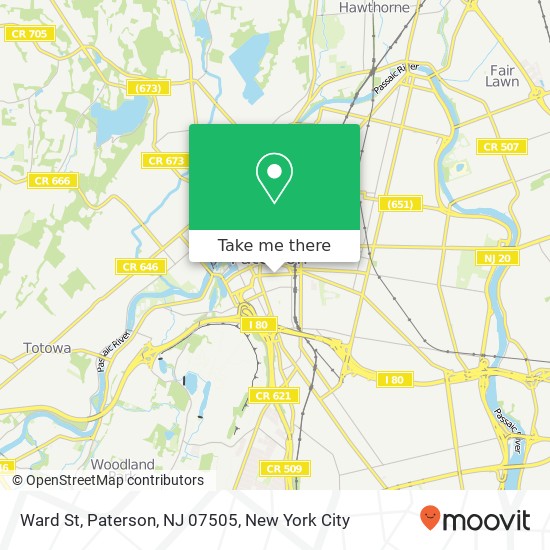 Mapa de Ward St, Paterson, NJ 07505