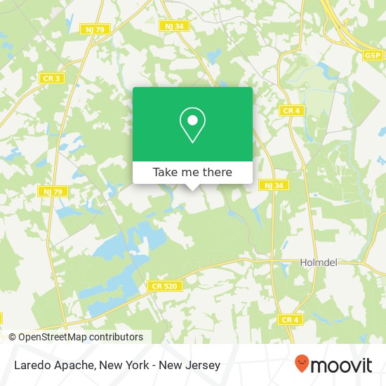 Mapa de Laredo Apache, Morganville, NJ 07751