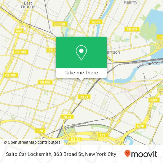 Mapa de Salto Car Locksmith, 863 Broad St