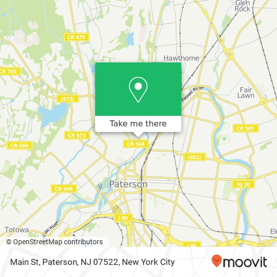 Mapa de Main St, Paterson, NJ 07522
