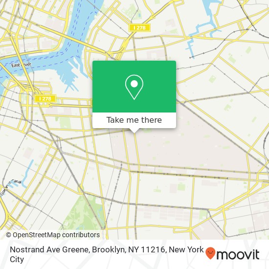 Mapa de Nostrand Ave Greene, Brooklyn, NY 11216