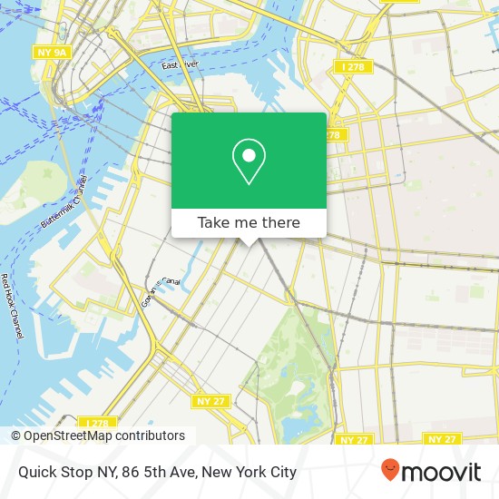Quick Stop NY, 86 5th Ave map