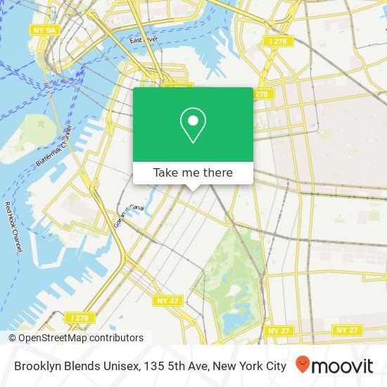 Mapa de Brooklyn Blends Unisex, 135 5th Ave