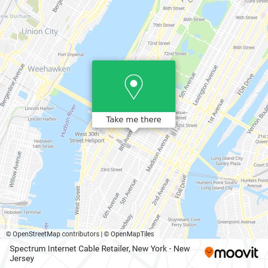 Mapa de Spectrum Internet Cable Retailer